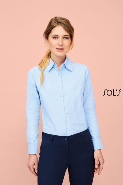 Chemise publicitaire femme oxford manches longues | Embassy