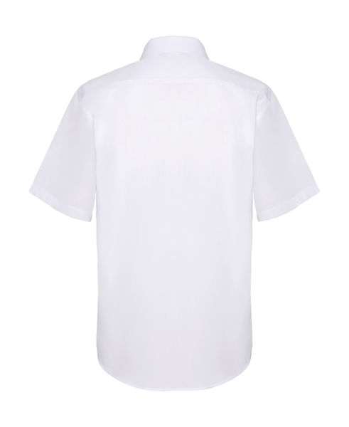 Chemise publicitaire homme manches courtes popeline | Poplin Shirt Short Sleeve White