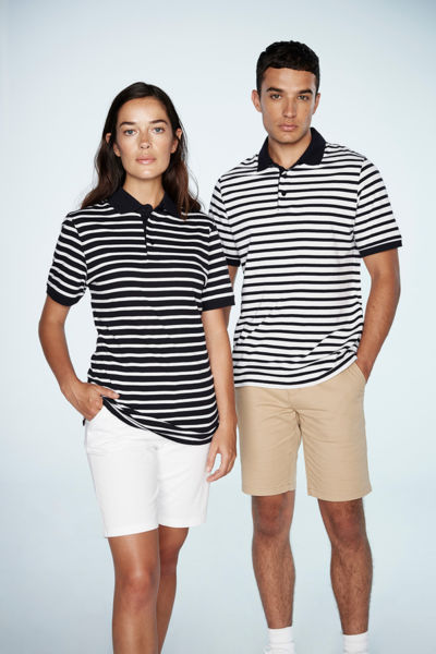 Polo marinière publicitaire | Striped jersey polo shirt