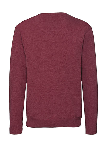Pullover homme col v publicitaire | Buckman Cranberry Marl