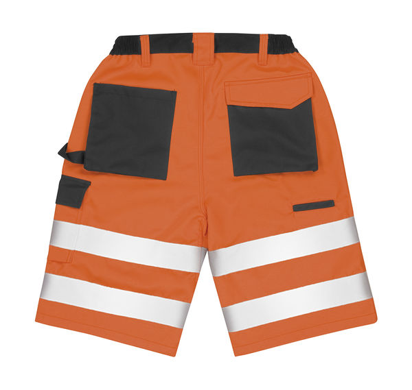 Short publicitaire unisexe hi-vis | Safety Cargo Fluorescent Orange