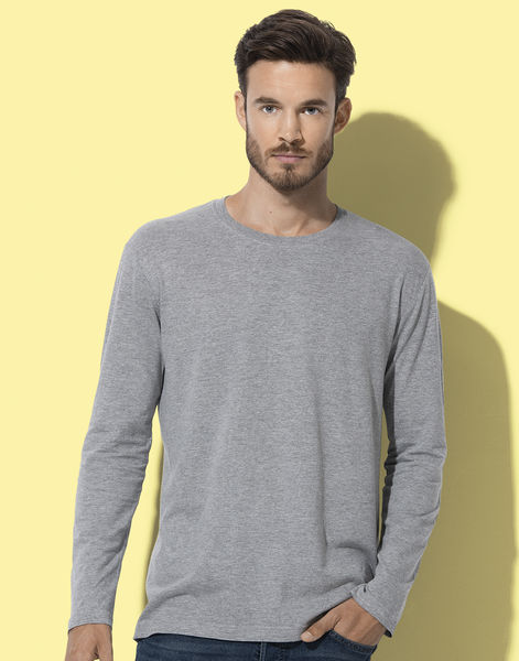 Sweatshirt publicitaire homme manches longues | Classic-T Long Sleeve Grey Heather