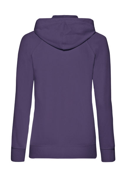 Sweatshirt publicitaire femme manches longues avec capuche | Ladies Lightweight Hooded Sweat Jacket Purple