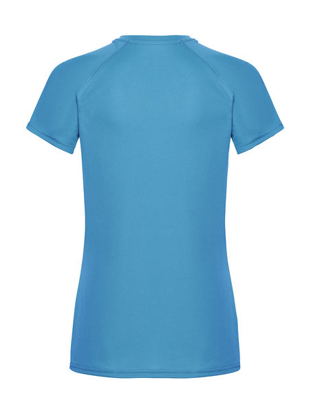 T-shirt personnalisé femme manches courtes cintré raglan | Ladies Performance T Azure Blue