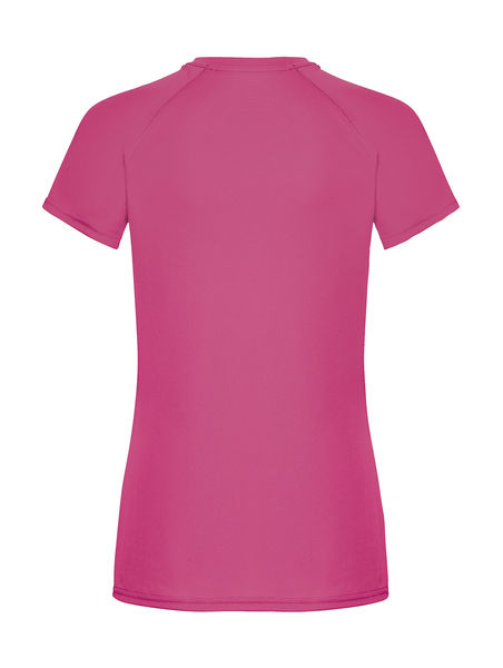 T-shirt personnalisé femme manches courtes cintré raglan | Ladies Performance T Fuchsia