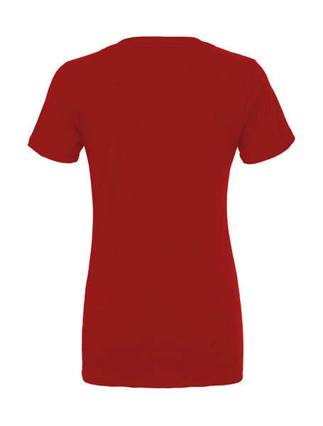 T-shirt femme col v profond publicitaire | Hadar Red