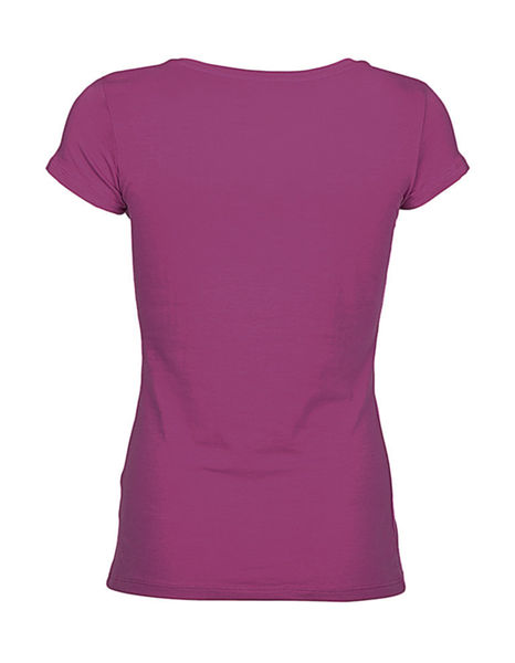 T-shirt personnalisé femme manches courtes cintré | Claire Crew Neck Cupcake Pink