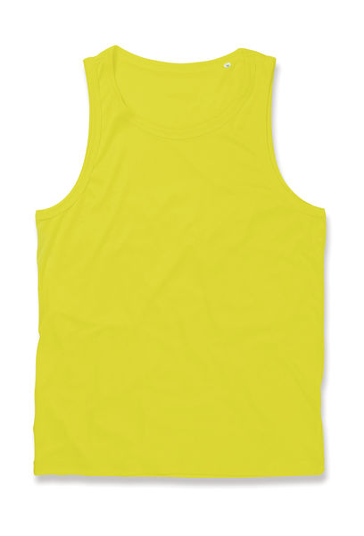 T-shirt publicitaire homme sans manches avec détails réfléchissants | Active Sports Top Men Cyber Yellow