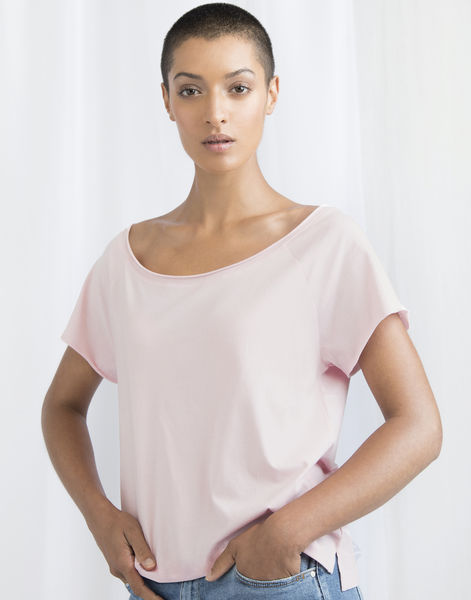 T-shirt publicitaire femme manches courtes raglan | Chaucer Soft Pink