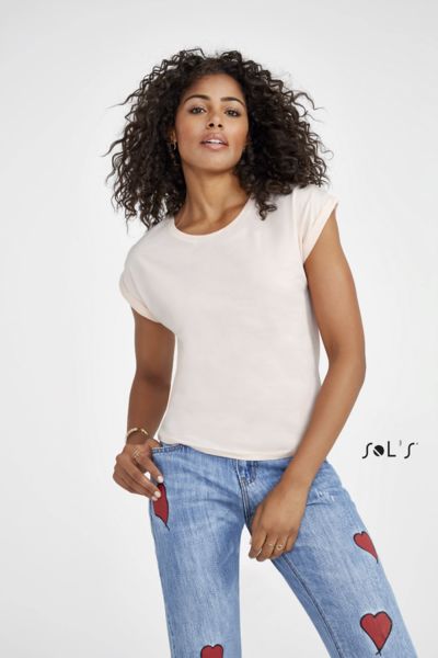 Tee-shirt publicitaire femme col rond | Melba