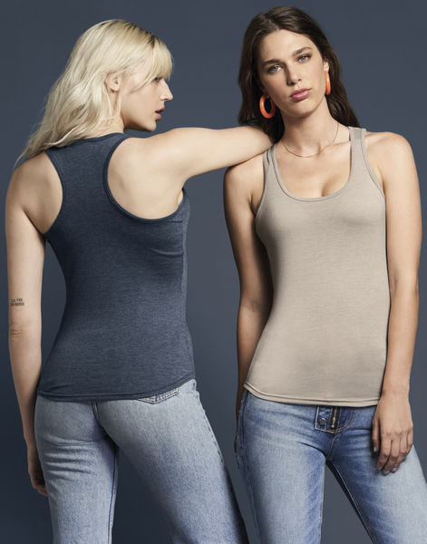 T-shirt cintré publicitaire femme sans manches | Women`s Tri-Blend Racerback Tank