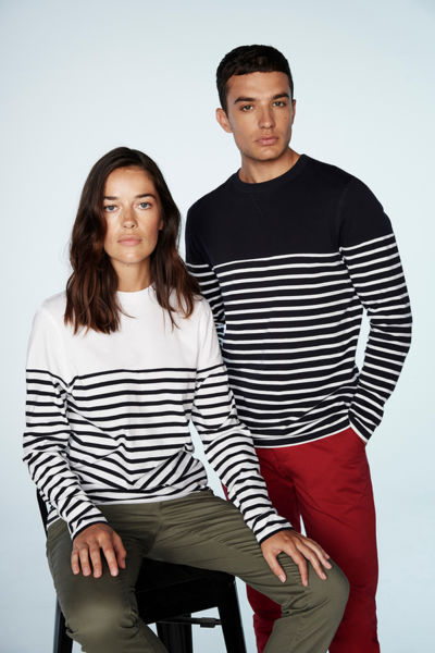 Tee-shirt marinière publicitaire | Long sleeved breton striped t