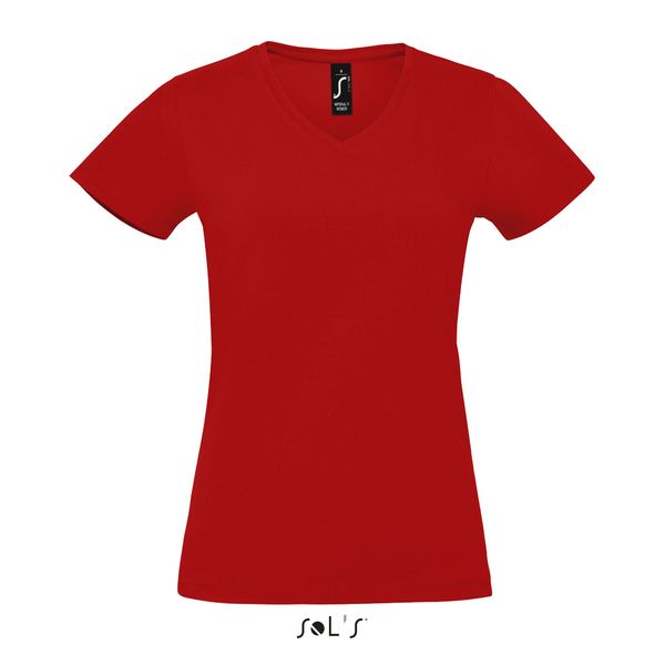 Tee-shirt publicitaire femme col V | Imperial V Women Rouge