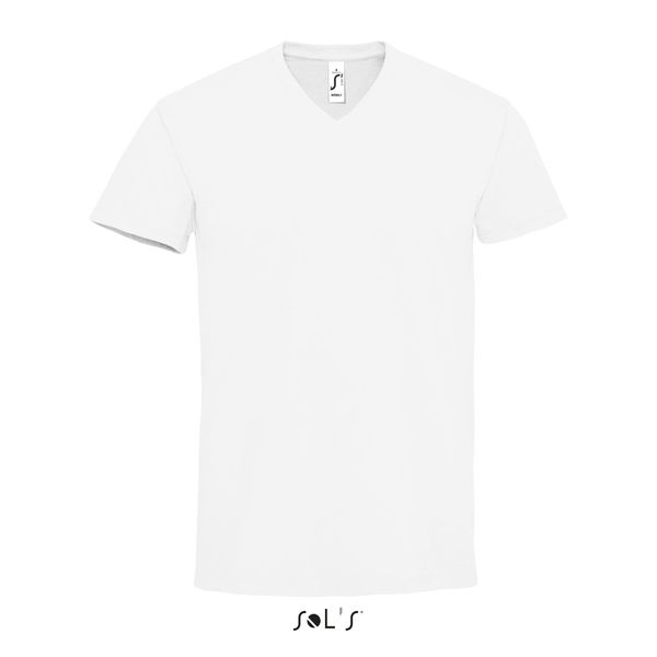 Tee-shirt publicitaire homme col V | Imperial V Men Blanc