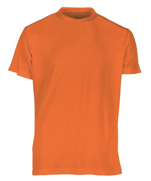 Tee-shirt respirant sans étiquette de marque homme publicitaire | No label sport tee-shirt men Fluorescent Orange