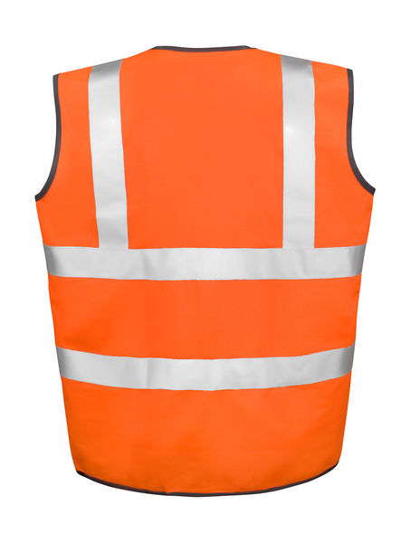Gilet de sécurité high viz personnalisé | Safety High-Viz Vest Fluorescent Orange