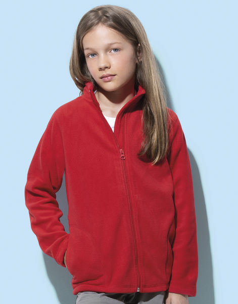 Polaire publicitaire enfants manches longues | Active Fleece Jacket Kids Scarlet Red