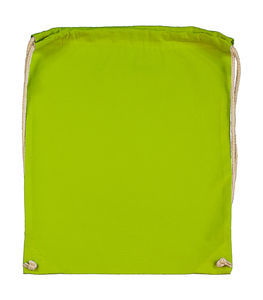 Sac à dos publicitaire | Cotton Drawstring Backpack Lime