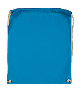 Sac à dos publicitaire | Cotton Drawstring Backpack Mid Blue