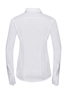 Chemise femme manches longues ultimate stretch personnalisée | Riopelle White