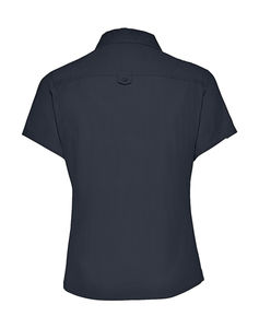 Chemise femme manches courtes twill publicitaire | Lianghui French Navy