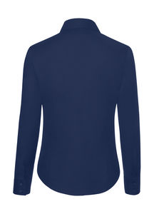 Chemise femme manches longues oxford personnalisée | Ladies Oxford Shirt LS Navy