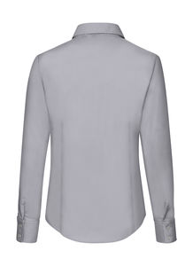 Chemise femme manches longues oxford personnalisée | Ladies Oxford Shirt LS Oxford Grey