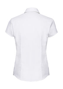 Chemise en tencel femme avec manches courts publicitaire | Mokpo White
