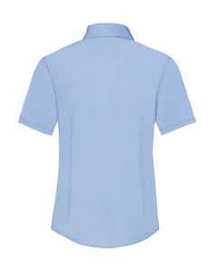 Chemisier publicitaire femme manches courtes popeline | Ladies Poplin Shirt SS Mid Blue