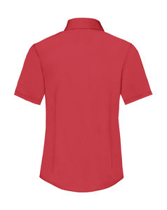 Chemisier publicitaire femme manches courtes popeline | Ladies Poplin Shirt SS Red