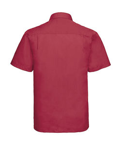 Chemise homme popeline polycoton manches courtes personnalisée | Therrien Classic Red