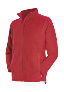 Polaire personnalisée homme manches longues | Active Fleece Jacket Men Scarlet Red