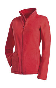 Polaire publicitaire femme manches longues | Active Fleece Jacket Women Scarlet Red