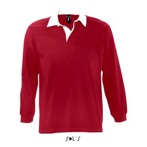 Polo publicitaire rugby homme bicolore | Pack Rouge carmin
