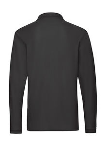 Polo manches longues premium publicitaire | Premium Long Sleeve Polo Black