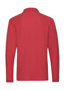 Polo manches longues premium publicitaire | Premium Long Sleeve Polo Red