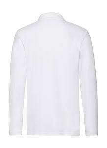 Polo manches longues premium publicitaire | Premium Long Sleeve Polo White