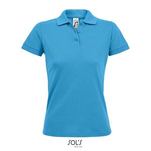 Polo personnalisé femme polycoton | Prime Women Aqua