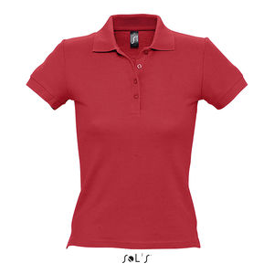 Polo publicitaire femme | People Rouge