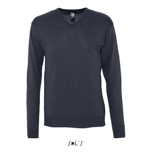 Pull publicitaire col v homme | Galaxy Men Marine