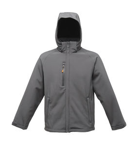 Softshell publicitaire manches longues avec capuche raglan | Repeller Lined Seal Grey