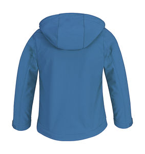 Veste softshell à capuche enfant publicitaire | Hooded Softshell kids Azur Blue