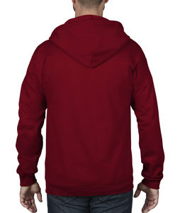 Sweatshirt publicitaire homme manches longues avec capuche | Adult Fashion Full-Zip Hooded Sweat Independence Red
