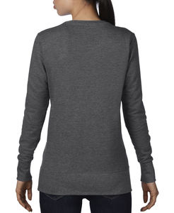 Sweatshirt publicitaire femme manches longues | Women`s French Terry Sweatshirt Heather Dark Grey