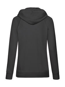 Sweatshirt personnalisé femme manches longues avec capuche | Ladies Lightweight Hooded Sweat Black