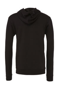 Sweatshirt publicitaire unisexe manches longues avec capuche | Phecda Solid Black Triblend