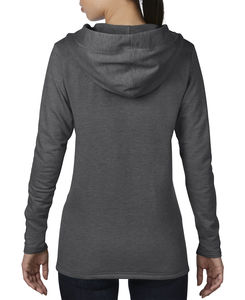 Sweatshirt publicitaire femme manches longues avec capuche | Women`s French Terry Hooded Sweat Heather Dark Grey