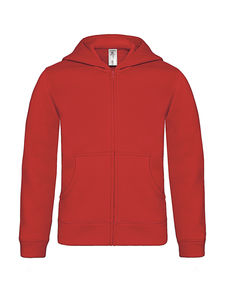 Sweatshirt personnalisé enfant manches longues avec capuche | Hooded Full Zip kids Sweat Red
