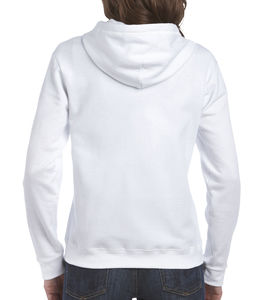 Sweat-shirt femme zippé à capuche heavy blend™ publicitaire | Westmount White