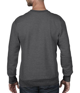 Sweatshirt publicitaire homme manches longues | Adult French Terry Crewneck Sweat Heather Dark Grey